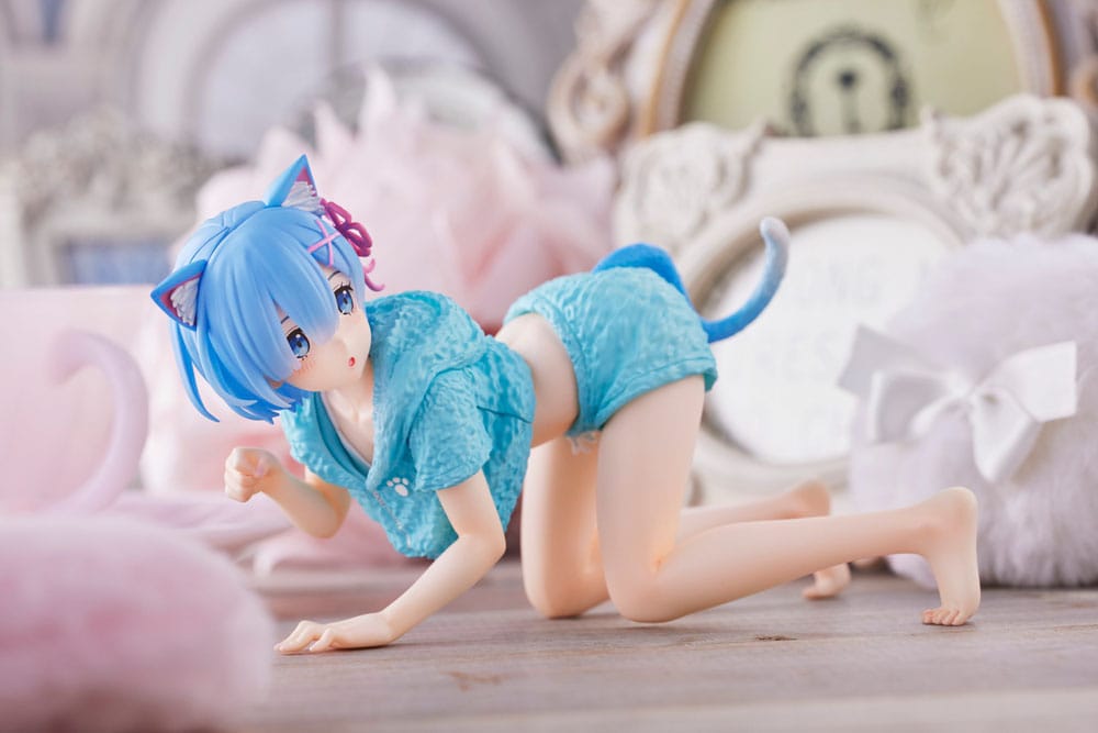 Desktop Cute ラム Cat room wear ver. ×6 Desktop Cute Figure Rem Cat Room Wear Ver. (Re:Zero Starting