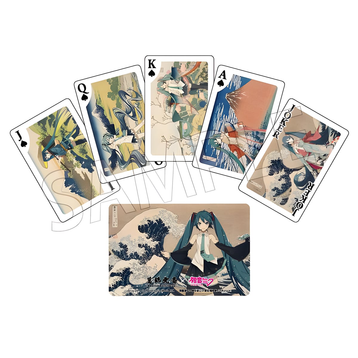 MIKU board（Art by Project.C.K.) Proof Katsushika Hokusai x Hatsune Miku Playing Cards - Kikatek UK