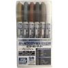 Mr. Hobby Marker Series CMS-01 Metallic Set (5 Colours + Shade Off Marker) Image