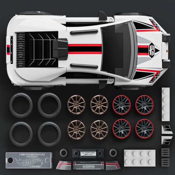 Hot Wheels Speed Mattel Brick Shop Building Set 1/32 Lamborghini Hurac&aacute;n Sterrato Additional Image 3