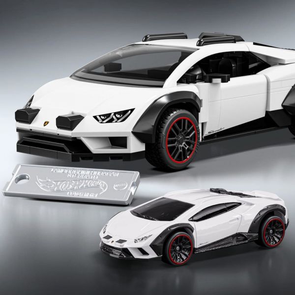 Hot Wheels Speed Mattel Brick Shop Building Set 1/32 Lamborghini Hurac&aacute;n Sterrato Additional Image 4