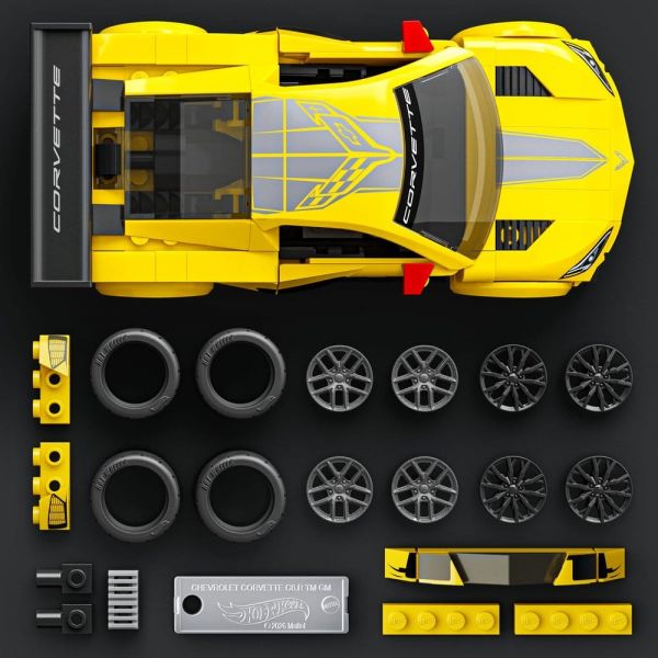 Hot Wheels Speed Mattel Brick Shop Building Set 1/32 '20 Corvette C8.R Additional Image 3