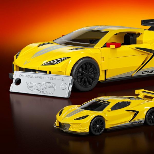 Hot Wheels Speed Mattel Brick Shop Building Set 1/32 '20 Corvette C8.R Additional Image 4
