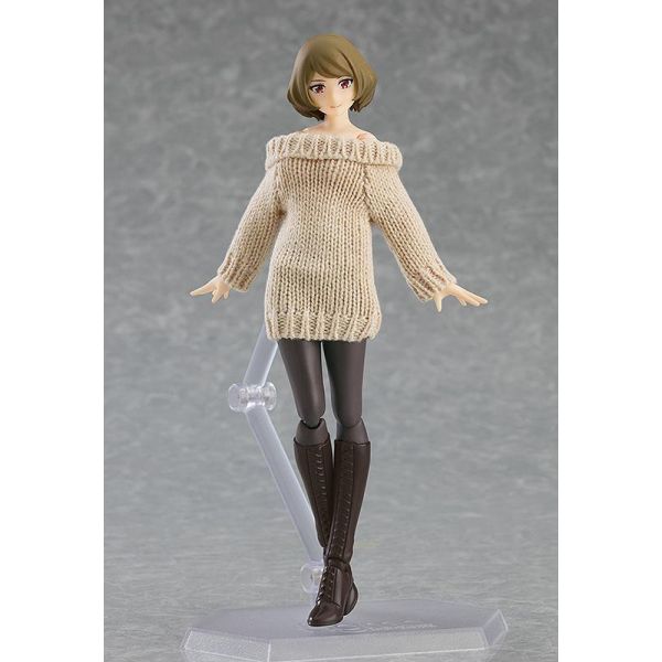 figma Female Body (Chiaki) with Off-the-Shoulder Sweater Dress (Original Character) Additional Image 1