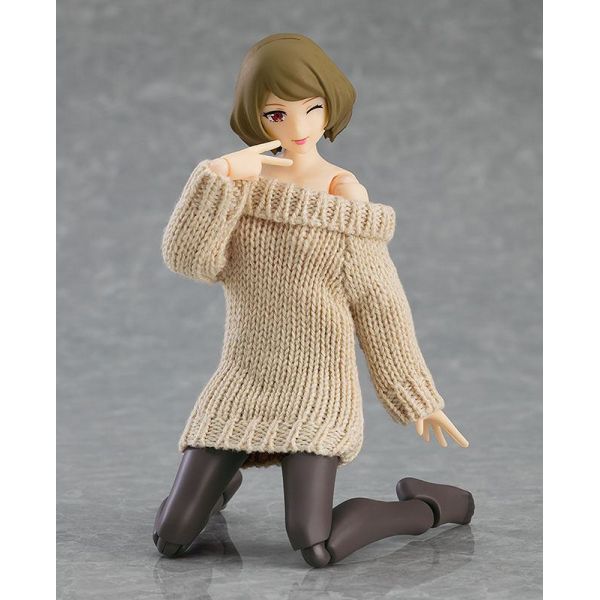 figma Female Body (Chiaki) with Off-the-Shoulder Sweater Dress (Original Character) Additional Image 4