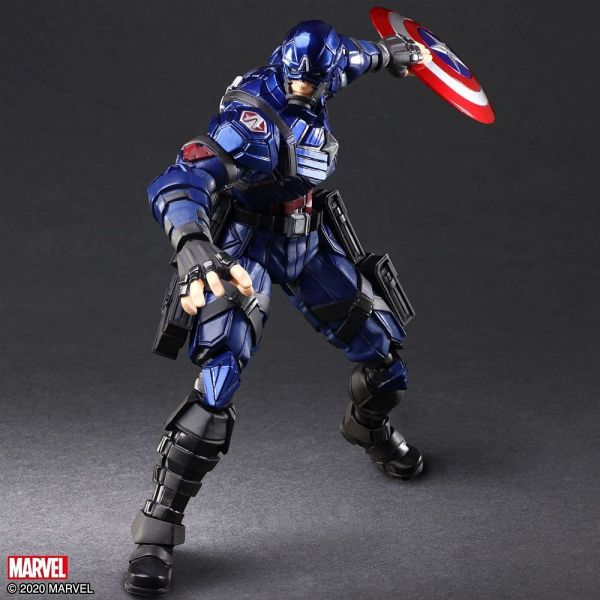 Captain America Designed By Tetsuya Nomura - Marvel Universe Variant Bring Arts Action Figure Additional Image 4