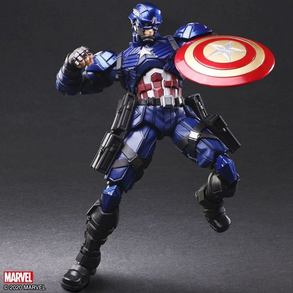 Captain America Designed By Tetsuya Nomura - Marvel Universe Variant Bring Arts Action Figure Additional Image 5