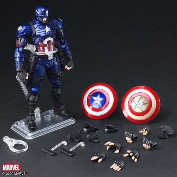 Captain America Designed By Tetsuya Nomura - Marvel Universe Variant Bring Arts Action Figure Additional Image 6