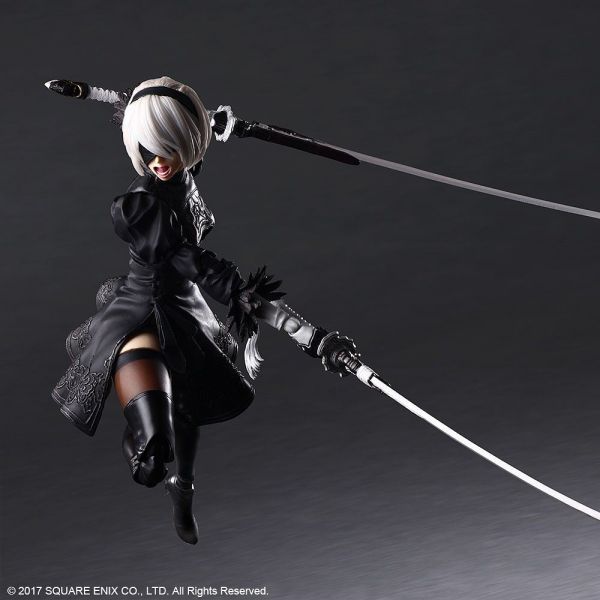 2B YoRHa No.2 Type B Deluxe Ver. - Play Arts Kai Action Figure (Nier: Automata) Additional Image 1