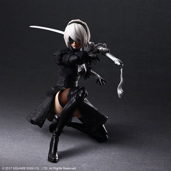 2B YoRHa No.2 Type B Deluxe Ver. - Play Arts Kai Action Figure (Nier: Automata) Additional Image 4