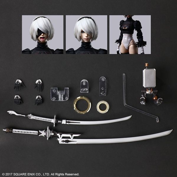 2B YoRHa No.2 Type B Deluxe Ver. - Play Arts Kai Action Figure (Nier: Automata) Additional Image 7