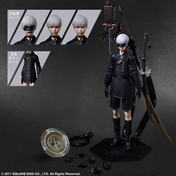 9S YoRHa No.9 Type S Deluxe Ver. - Play Arts Kai Action Figure (Nier: Automata) Additional Image 7