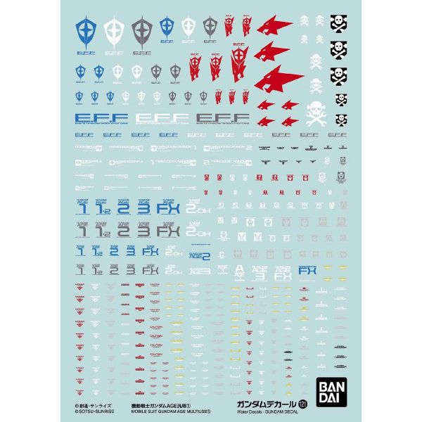 Gundam Decal GD-121 Mobile Suit Gundam Age General Decal Set #1 Main Image