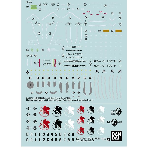 RG Evangelion Decal Set 1 Image