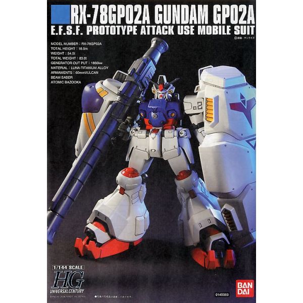 HG Gundam GP02A (Mobile Suit Gundam 0083: Stardust Memory) Image