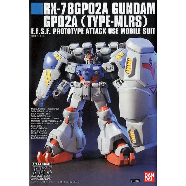 HG RX-78GP02A Gundam GP02A Type-MLRS (Mobile Suit Gundam 0083: Stardust Memory) Image