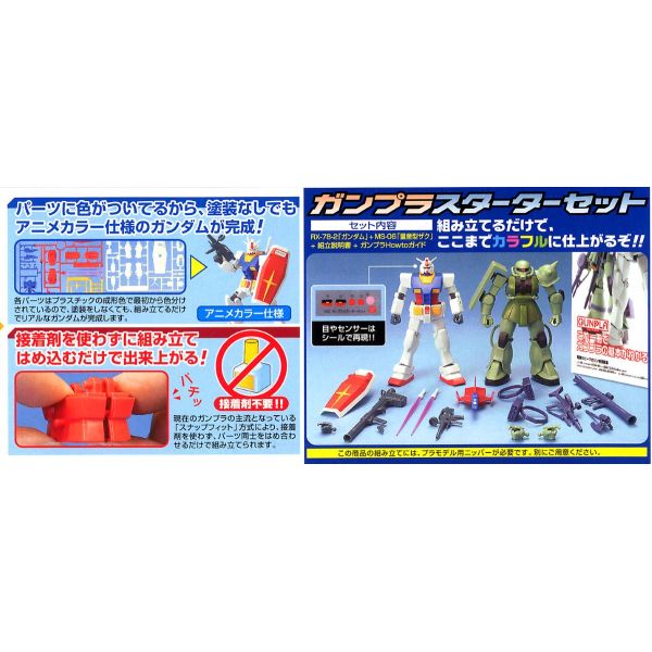 HG Gunpla Starter Set: RX-78-2 Gundam Vs. Zaku II (Mobile Suit Gundam) Image