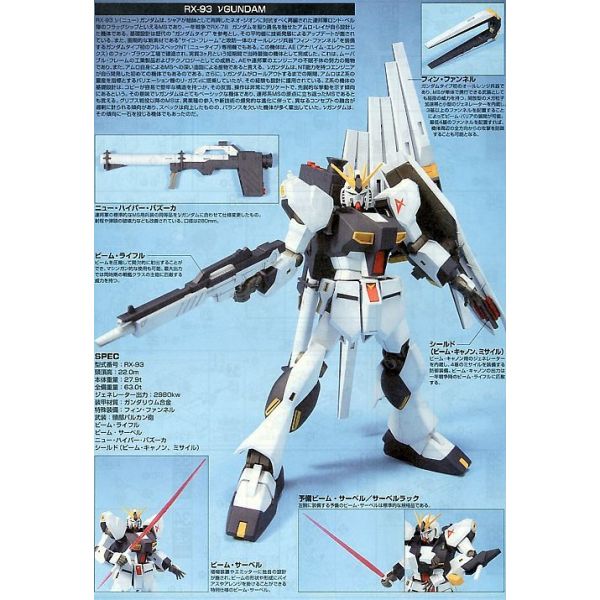 HG RX-93 Nu Gundam (Mobile Suit Gundam: Char's Counterattack) Image