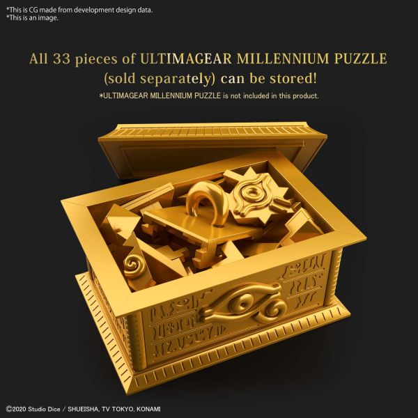 ULTIMAGEAR Millennium Puzzle Storage Box Gold Sarcophagus (Yu-Gi-Oh!) Image