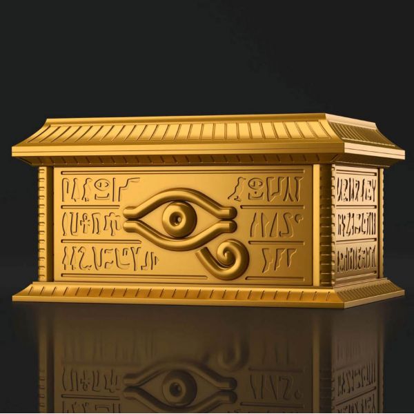 ULTIMAGEAR Millennium Puzzle Storage Box Gold Sarcophagus (Yu-Gi-Oh!) Image