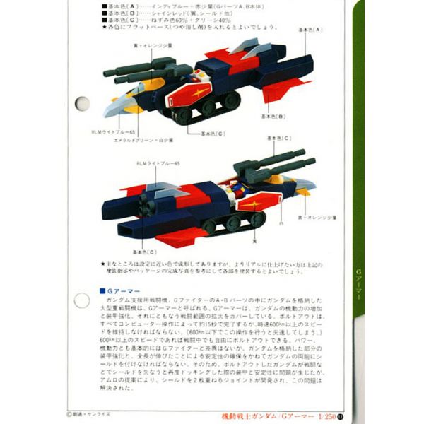 G-Armor - 1/250 Scale Model Kit (Mobile Suit Gundam) Image