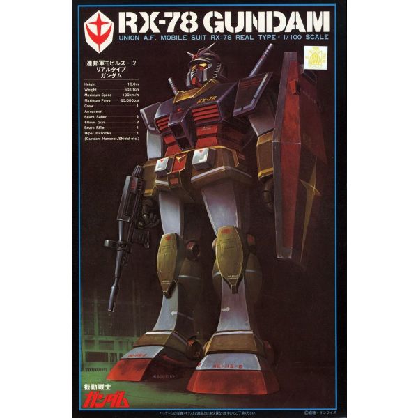 RX-78 Gundam Real Type - 1/100 Scale Model Kit (Mobile Suit Gundam) Image