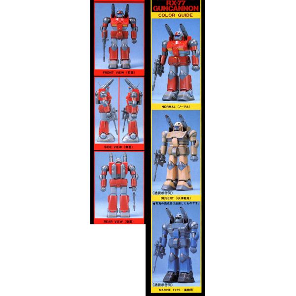 RX-77 Guncannon Real Type - 1/100 Scale Model Kit (Gundam 0079) Additional Image 4