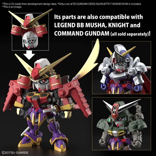 SD Gundam Cross Silhouette F-Kunoichi Kai (Gundam Build Metaverse) Additional Image 5