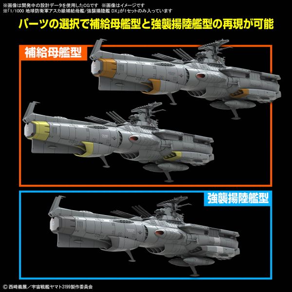 Earth Defense Force Asuka Class Supply Carrier / Amphibious Assault Ship DX (Be Forever Yamato: REBEL 3199) Additional Image 3