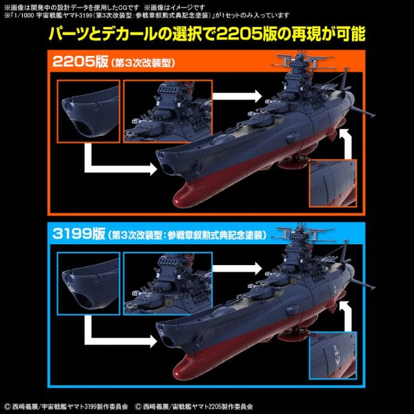 Space Battleship Yamato 3199 (3rd Modification Version: Commemorative Paint for Participation Medal Ceremony Ver.) (Be Forever Yamato: REBEL 3199) Image