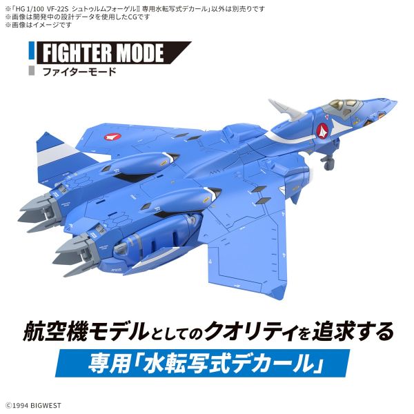HG VF-22S Sturmvogel II Water-Slide Decals (Macross) Additional Image 1