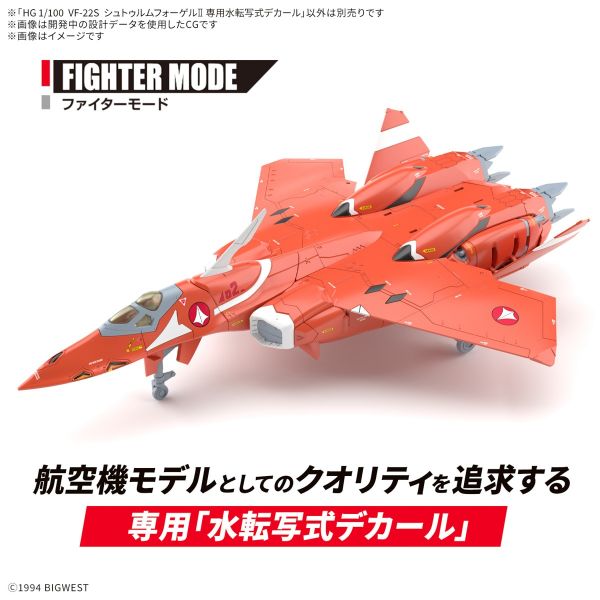 HG VF-22S Sturmvogel II Water-Slide Decals (Macross) Additional Image 2