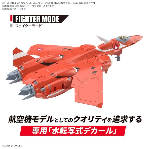 HG VF-22S Sturmvogel II Water-Slide Decals (Macross) Additional Image 4