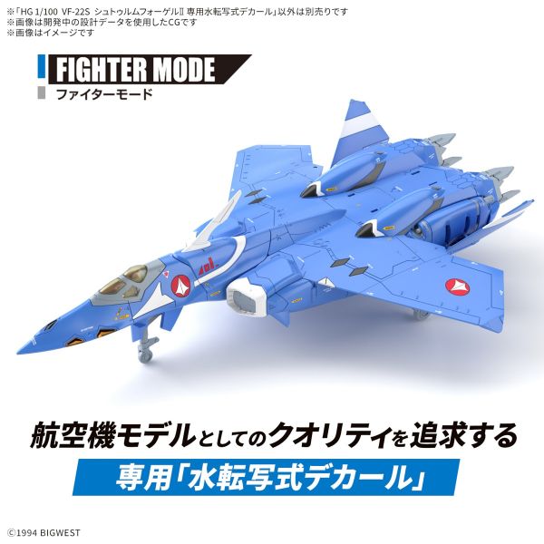HG VF-22S Sturmvogel II Water-Slide Decals (Macross) Additional Image 6