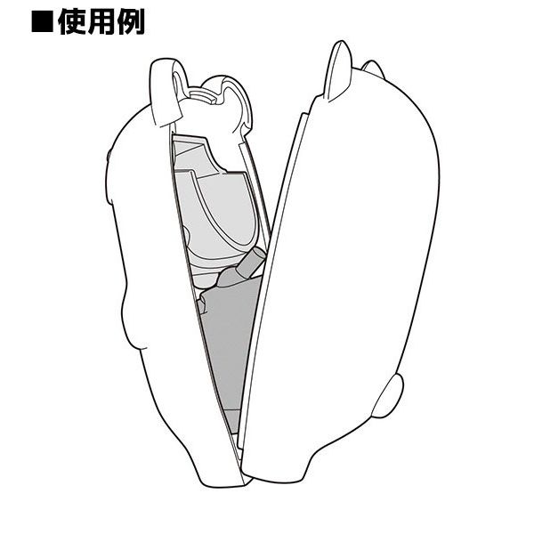 Nendoroid More Kigurumi Face Parts Case (Ghost Cat: Black) Additional Image 2