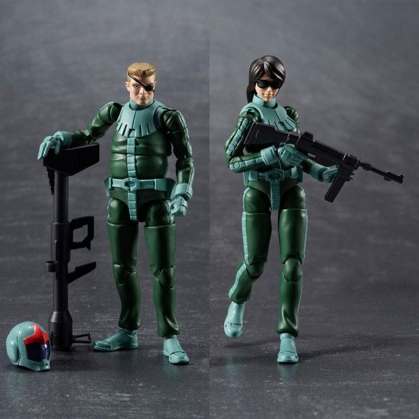 G.M.G. Zeon Soldiers 04-06 Normal Suit Soldiers & Char Aznable Set with Bonus Head Parts (Mobile Suit Gundam) Image