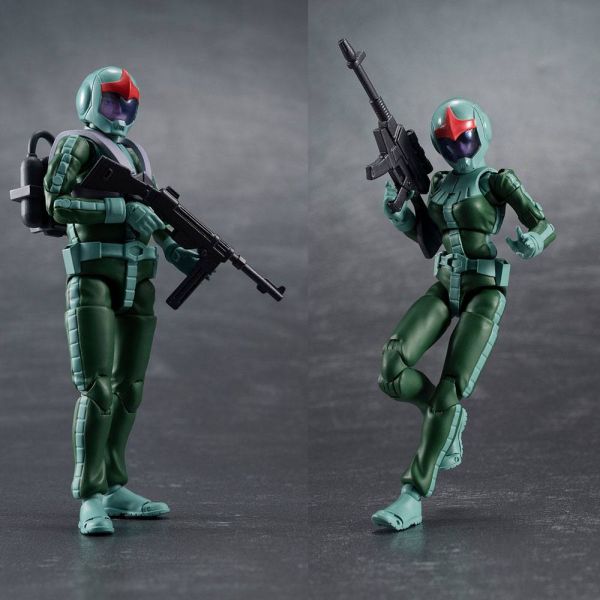 G.M.G. Zeon Soldiers 04-06 Normal Suit Soldiers & Char Aznable Set with Bonus Head Parts (Mobile Suit Gundam) Image