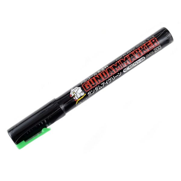 Gundam Marker GM-09 Gundam Eye Green (Angled Flat Edge Tip / Alcohol Based Paint) Main Image