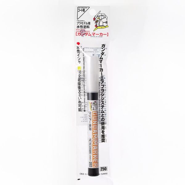 Gundam Marker GM-501 Clear Gloss (Angled Flat Edge / Water Based) Additional Image 1