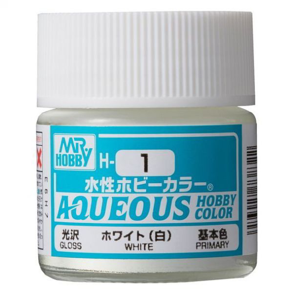 Mr Hobby Aqueous Hobby Color H-001 White Gloss 10ml Image