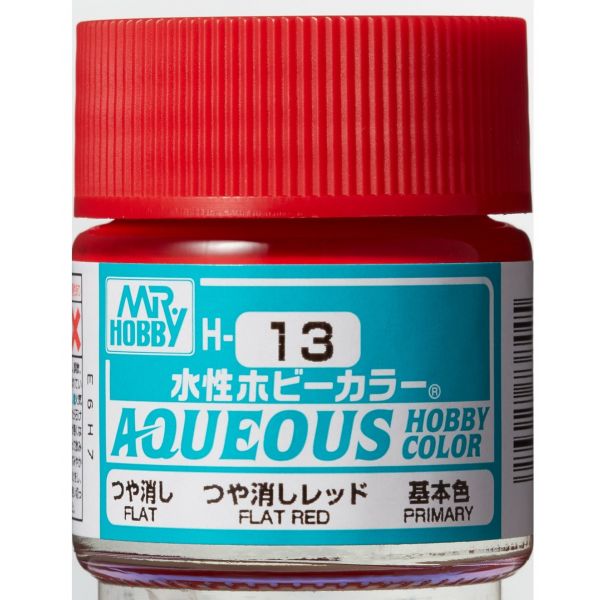 Mr Hobby Aqueous Hobby Color H-013 Flat Red Matte 10ml Image