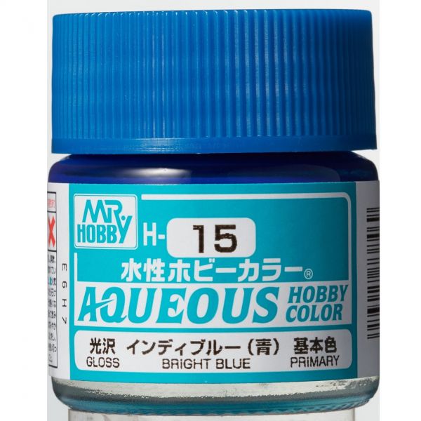 Mr Hobby Aqueous Hobby Color H-015 Bright Blue Gloss 10ml Image