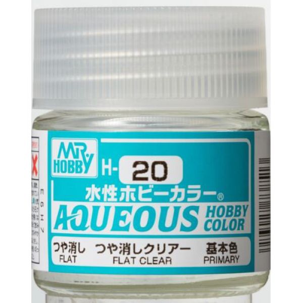 Mr Hobby Aqueous Hobby Color H-020 Flat Clear Matte 10ml Main Image