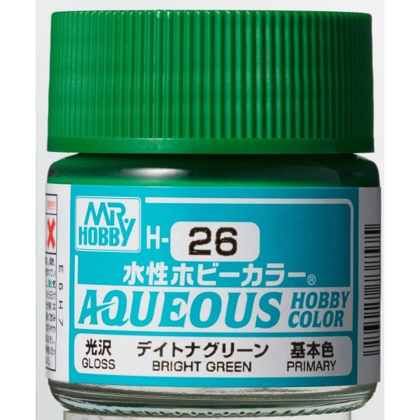 Mr Hobby Aqueous Hobby Color H-026 Bright Green Gloss 10ml Image