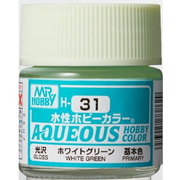 Mr Hobby Aqueous Hobby Color H-031 White Green Gloss 10ml Image