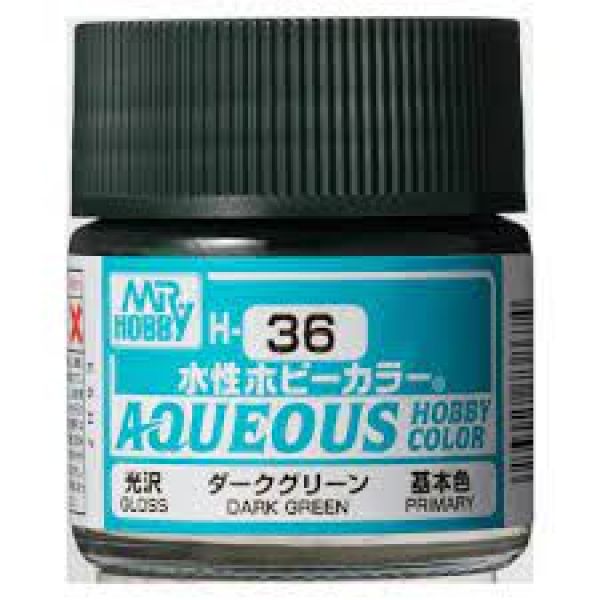 Mr Hobby Aqueous Hobby Color H-036 Dark Green Gloss 10ml Image