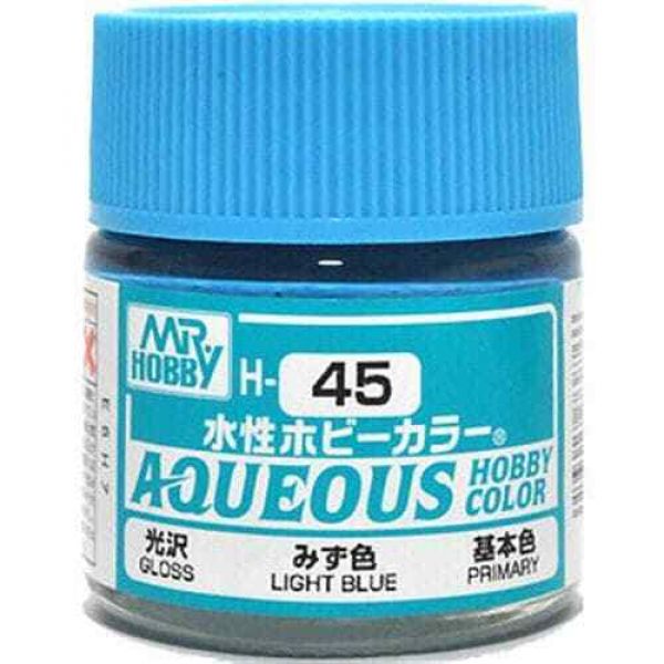 Mr Hobby Aqueous Hobby Color H-045 Light Blue Gloss 10ml Image