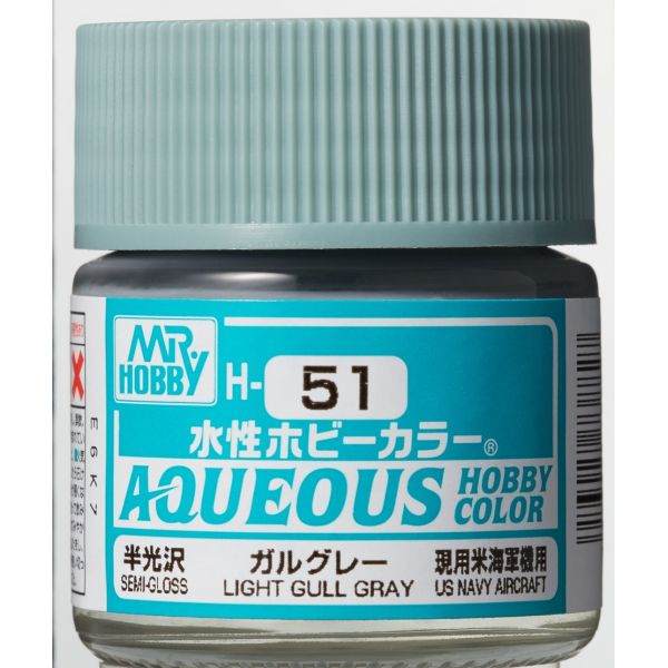 Mr Hobby Aqueous Hobby Color H-051 Light Gull Gray (US) Gloss 10ml Image