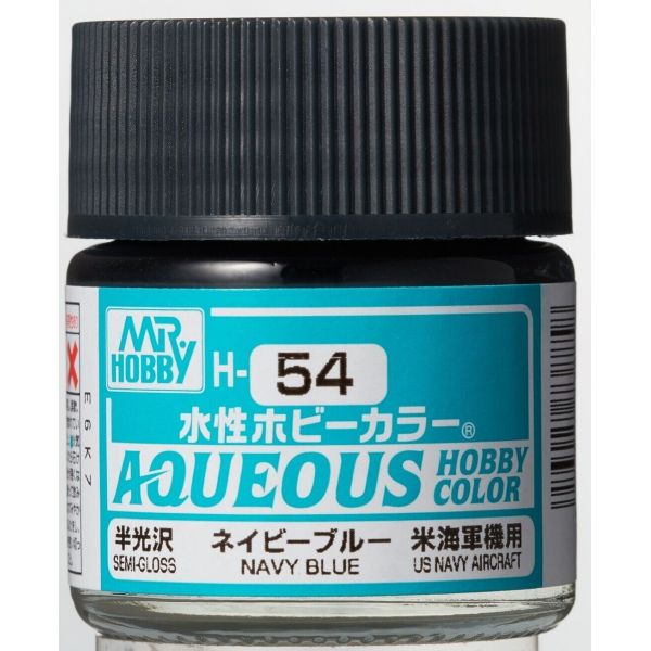 Mr Hobby Aqueous Hobby Color H-054 Navy Blue (US) Semi Gloss 10ml Image