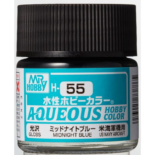 Mr Hobby Aqueous Hobby Color H-055 Midnight Blue (US) Gloss 10ml Image